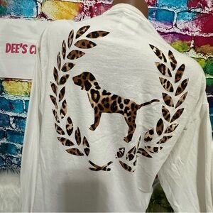 PINK VS LARGE EXCELLENT CONDITION CHEETAH 🐆 PRINT PUP LONG SLEEVE